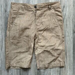 Levi's Cotton/Linen Blend Women Beige Button Up Shorts